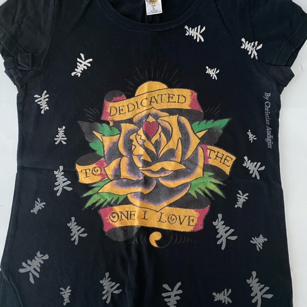 ED HARDY VINTAGE BLACK T SHIRT SIZE SMALL - Picture 3 of 8